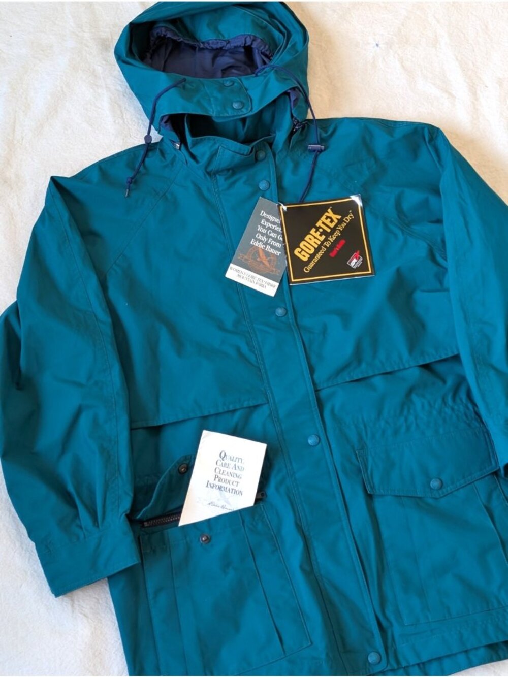 Eddie Bauer GORETEX Deadstock NWT Women's 90s Mountain Parka Jacket LG